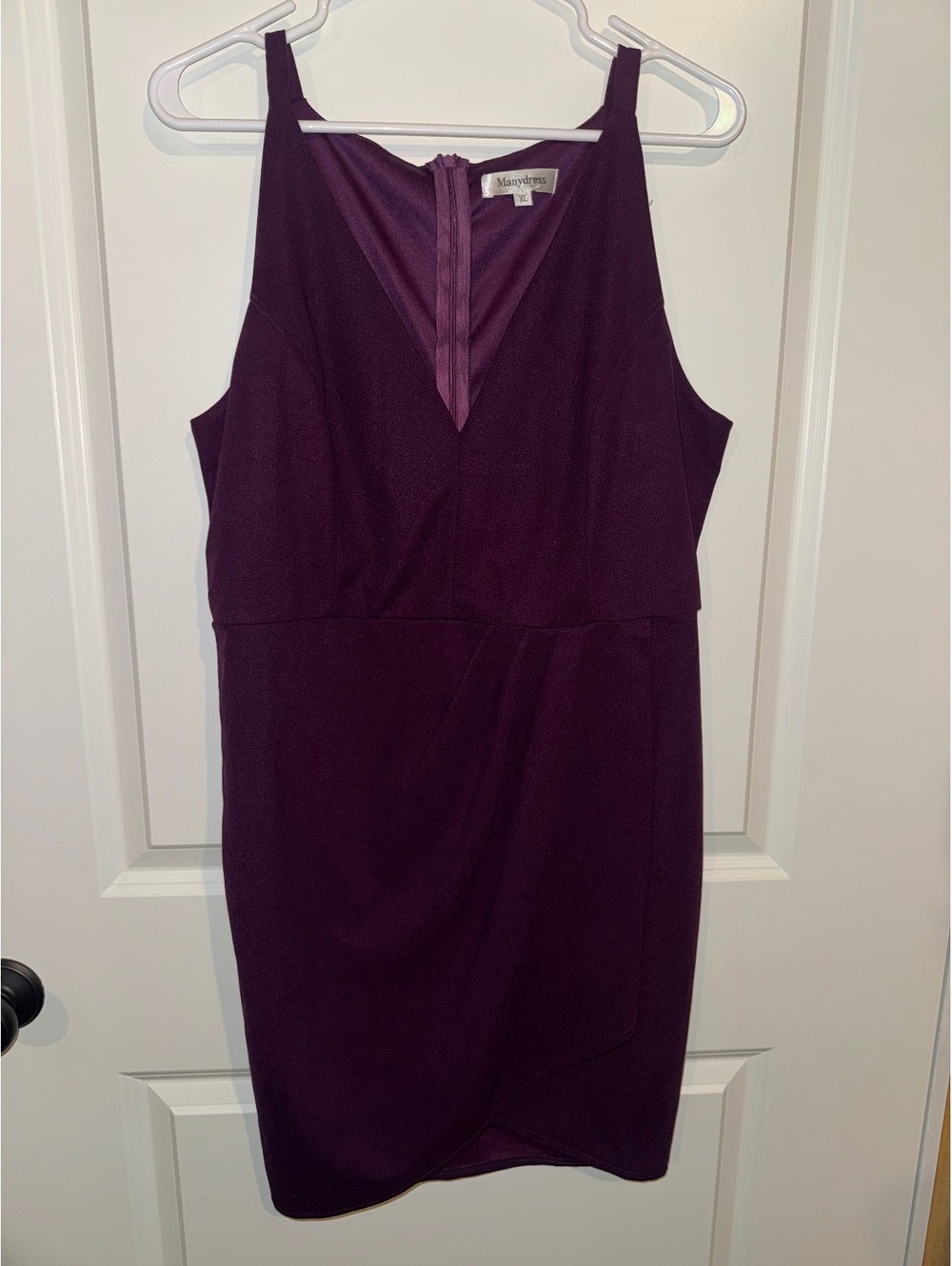 Manydress Women's Sleeveless Purple Wrap Dress Size XL